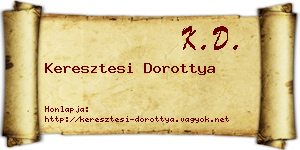 Keresztesi Dorottya névjegykártya