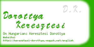 dorottya keresztesi business card
